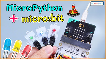เขียนโปรแกรมควบคุมไฟกระพริบบน micro:bit ด้วยภาษา Python