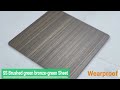 Winsco metal brushed green bronze green stainless steel copper plated sheet plate
