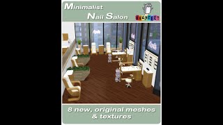 Sims 4 Custom Content Nail Salon Set