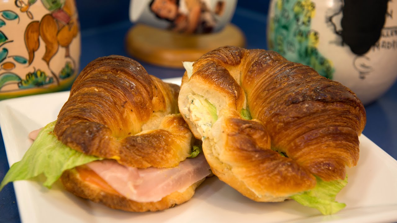 Sandwich Croissant de Jamon y Queso y Ensalada de Huevo - YouTube