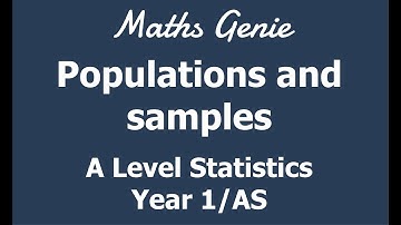 Populations and samples