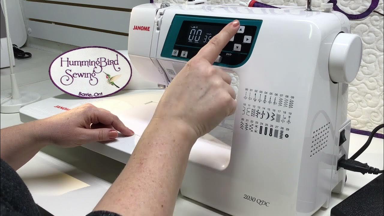 JANOME 2030 QDC Lesson YouTube