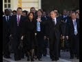 Cristina junto a Putin encabezan marcha de presidentes rumbo al palacio Peterhof