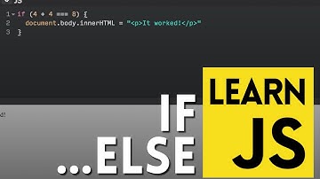 If...Else Statements - Learn JavaScript [for beginners]