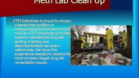 Meth lab clean up
