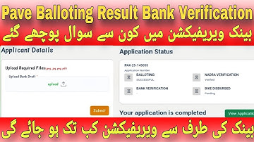 Pave Balloting Results You have been Selected You have been Select in Waiting list Bank Documents 