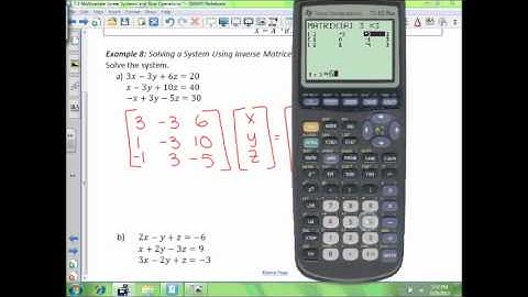 7.3 Multivariate Linear Systems and Row Operations (Examples 7-8).wmv