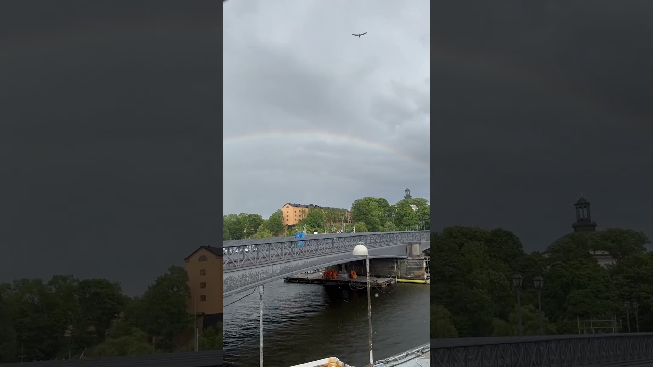 Rainbow in action in Sweden, Stockholm this evening. How beautiful 🇸🇪😍🥰 