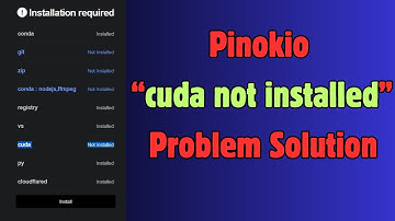 Pinokio “cuda not installed” Problem Solution