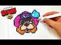 ГЕНЕРАЛ ГАВС из ИГРЫ BRAWL STARS РИСУНКИ ПО КЛЕТОЧКАМ - PIXEL ART COLONEL RUFFS