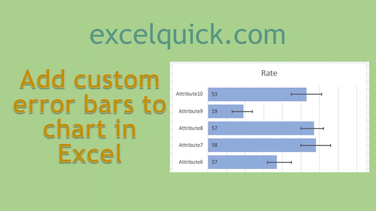 How to add custom error bars to an Excel chart - YouTube