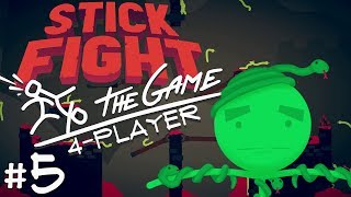 Stick Fight: The Game - #5 - SNAKE MODE (4 Player Gameplay) screenshot 4