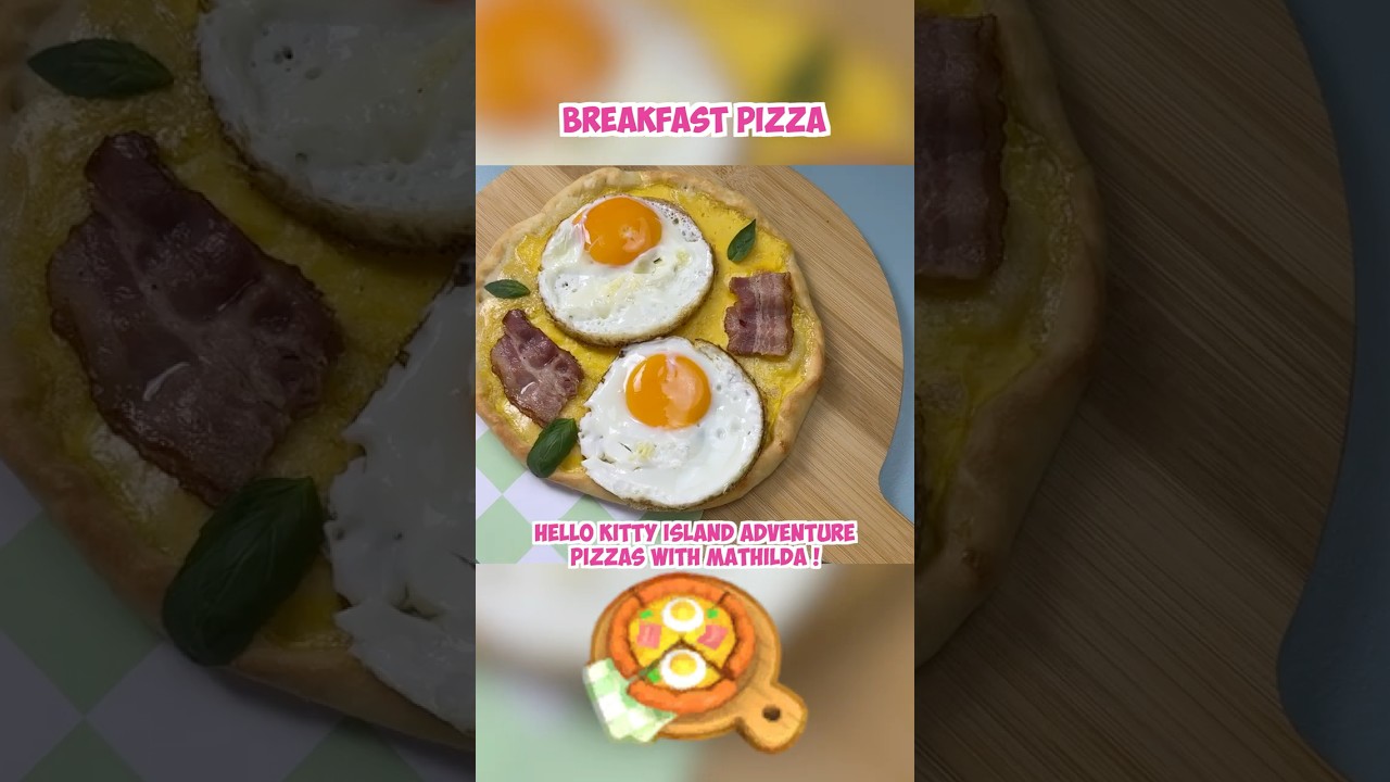 Do bacon and eggs belong on a pizza? Baking from Hello Kitty Island Adventure