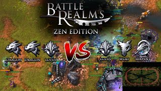 Battle Realms ZE v1.58.1 | 3vs3 | Wills, Dits, Dusk VS thai pros (my 200 iq defense)
