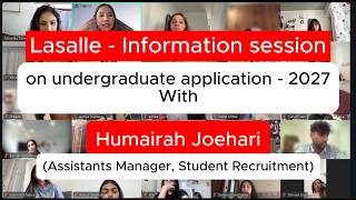 Details 🎨 LASALLE Undergraduate Admissions 2027 | Online Information Session Guide