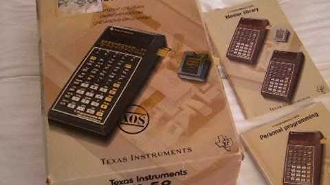 Texas Instruments TI-59 Vintage Calculator & Books Card for sale great retro item