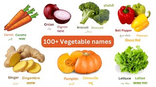 100 + vegetables names in English ,French ,Urdu ,Hindi | Vegetables Names in English Vocabulary by Suma English Vocabulary 190 views 4 months ago 3 minutes, 24 seconds