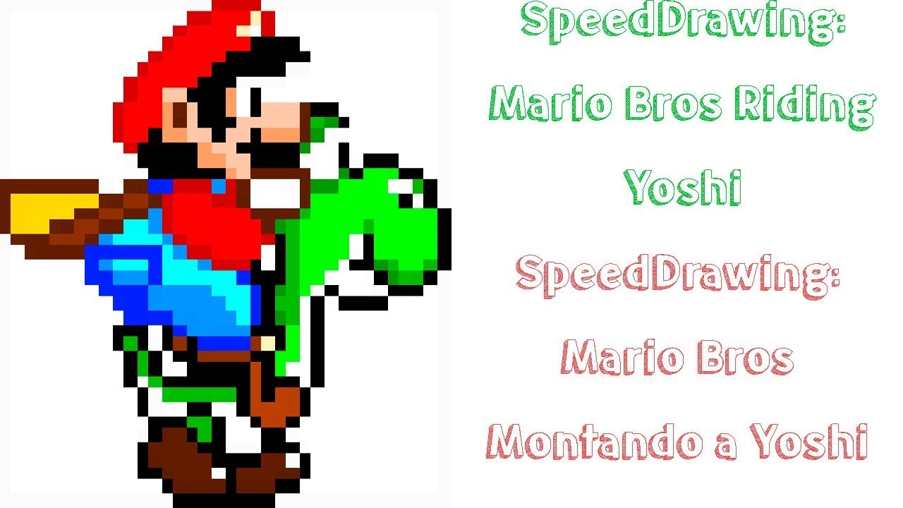como hacer un pixel art de mario encima de yoshi youtube