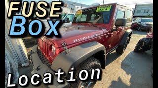 FUSE BOX LOCATION ON A 2007 - 2018 JEEP WRANGLER - YouTube