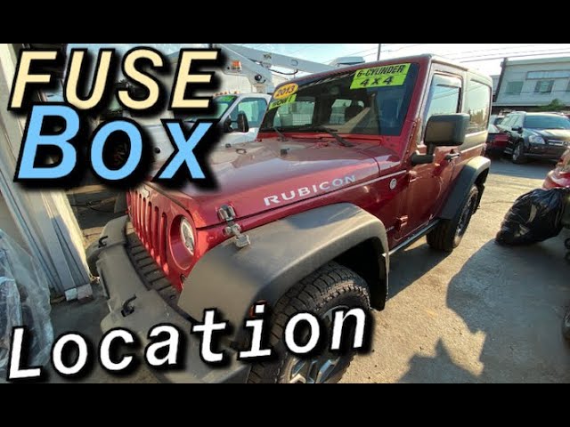 FUSE BOX LOCATION ON A 2007 - 2018 JEEP WRANGLER - YouTube