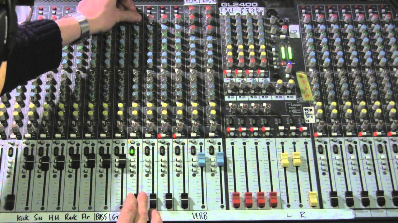 Analouge Mixing Desk Sound Check Short 3 Of 8 Youtube