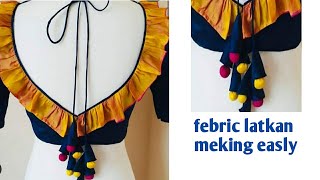 febric latkan meking at home, blouse design, lehenga latkan design ||deep stitching &fashion Deepika