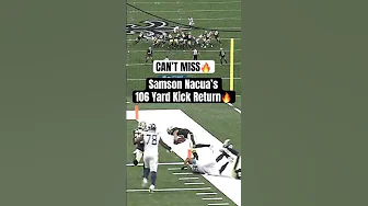 CAN’T MISS🔥 Samson Nacua’s 106 Yard Kick Return Reaction #saints #nfl #shorts #reaction thumbnail