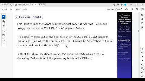 NYNTS - James Sellers - m-convolutive sequences and partitions