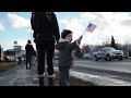 Anchorage residents pause to salute Fairbanks police officer Allen Brandt