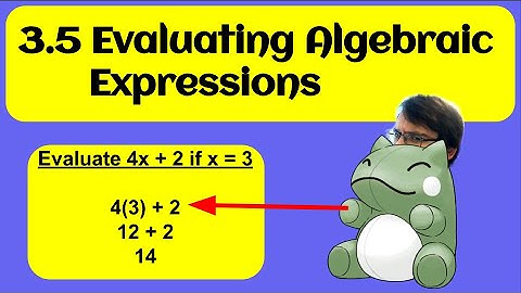 Lesson 3.5 Evaluating Algebraic Expressions
