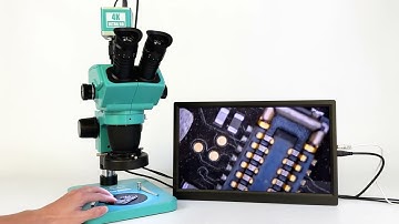 RF4 New Model RF-6565R continuously Enlarge 6.5-65X adjustable triocular microscope imaging clear