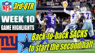 Dallas Cowboys vs New York Giants FULL GAME 3rd QTR (11\/12\/23) WEEK 10 | NFL Highlights 2023