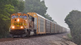 Solo BNSF H2 SD70MAC on 26D - Burrows, IN