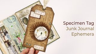 Specimen Slide Tag | Junk Journal Ephemera