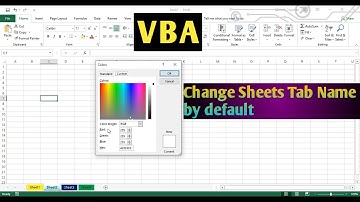 How to Change Sheets Tab Color by Default, VBA in Hindi
