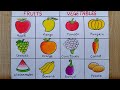 Different Types Of Vegetables And Fruits Drawing Easy How To Draw Vegetables And Fruits Drawing 