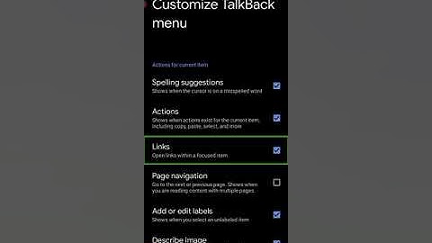 how to customize TalkBack menu and reading controls on android? add or remove new option very useful