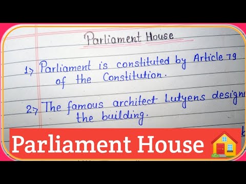 essay on parliament 200 words