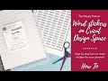 How to Make Stickers on Cricut Design Space | Script Stickers