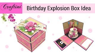 The Best Birthday Gift Card holder with cake - Explosion Box Idea