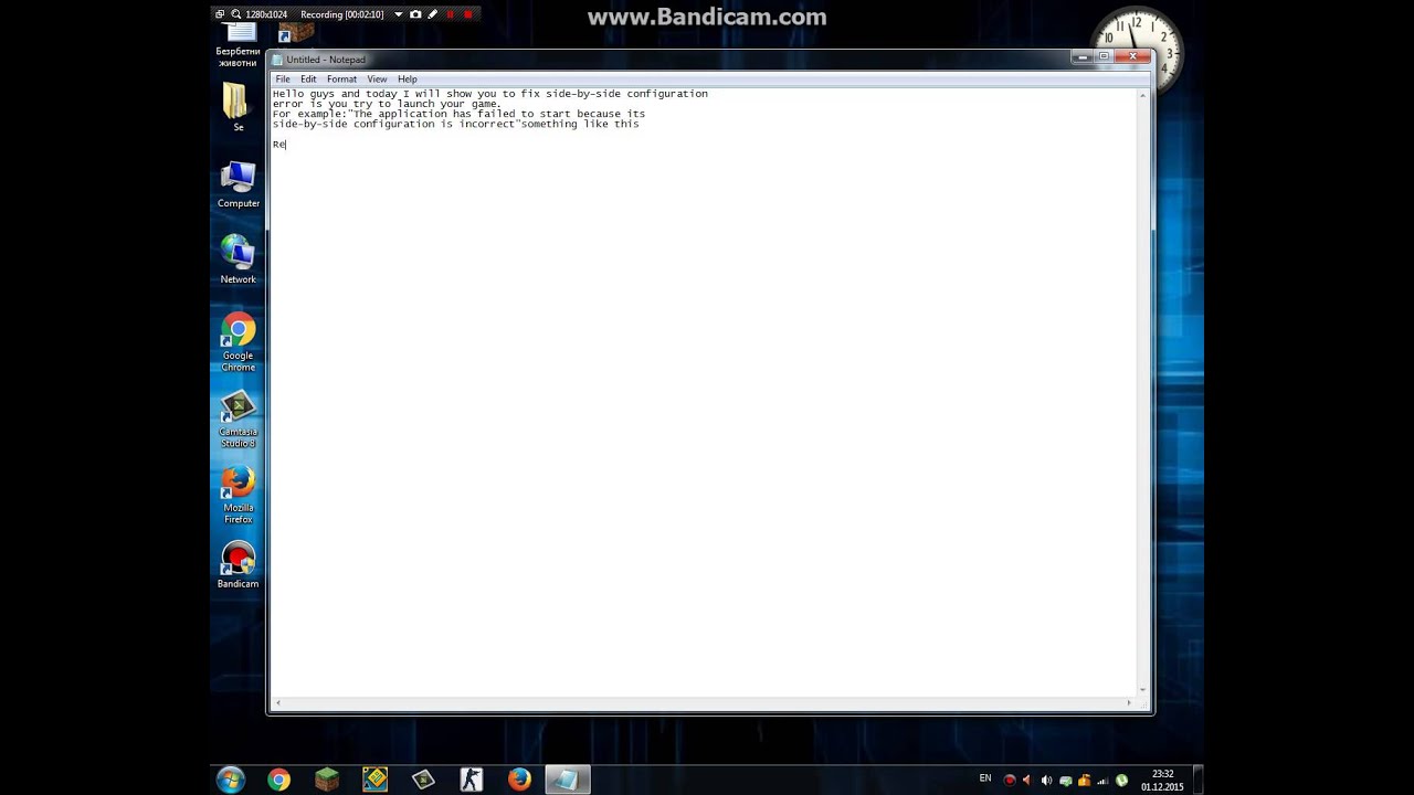 How to Fix side-by-side Configuration - YouTube