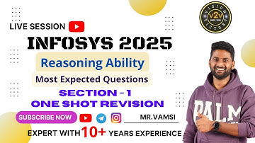 Infosys 2025 | Reasoning Ability | Most Expected Questions | Section 1 | One Shot Revision