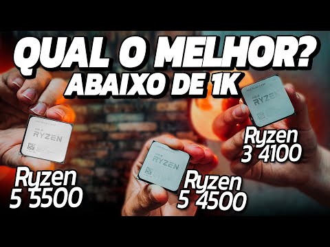 Qual o Melhor Abaixo de Mil Reais? Ryzen 3 4100 vs Ryzen 5 4500 vs Ryzen 5 5500