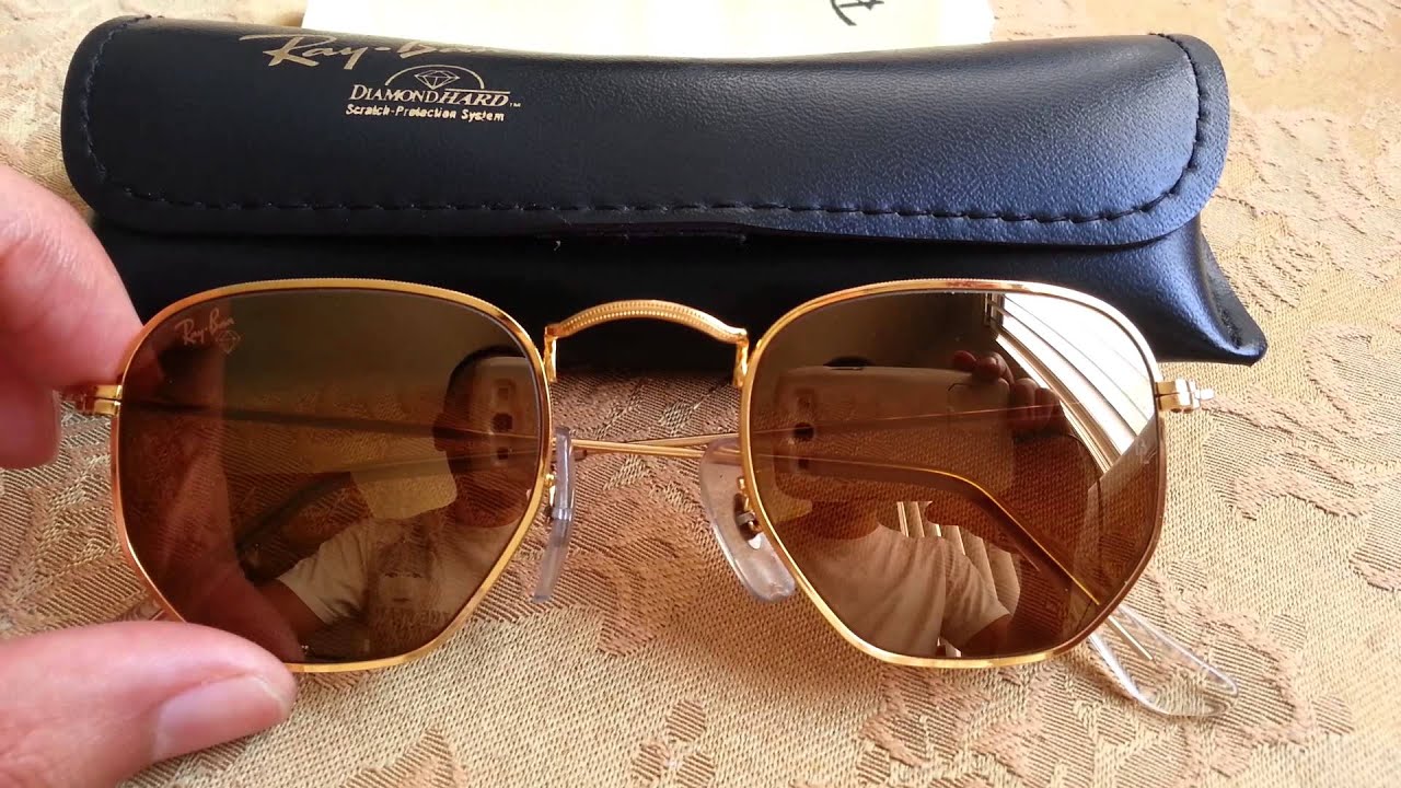 ray ban aviator with diamond logo