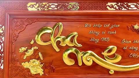 TRANH GỖ HƯƠNG MẠ VÀNG CHA MẸ TREO TƯỜNG CAO CẤP - THẢO DƯỢC BẢO KHÁNH