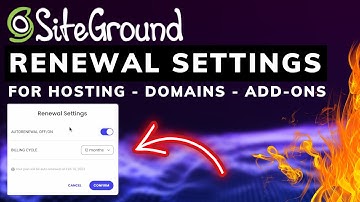 SiteGround Renewal Settings for Hosting Domains and Add Ons