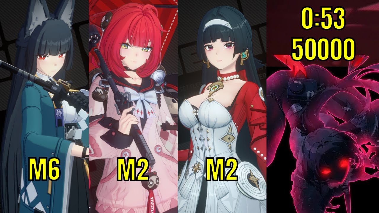 M6 Miyabi 50000 Score Shiyu Defense 5 Room 2 | Ft. M2 Astra & M2 Yuzuha | Zenless Zone Zero 2.5