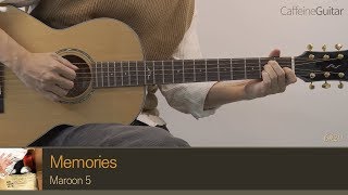 Video thumbnail of "Memories - Maroon 5 「Guitar Cover」 기타 커버, 코드, 타브 악보"