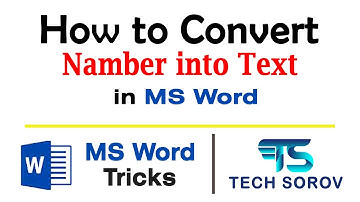 How to Convert Namber into Text in MS Word Step by Step Tutorials
