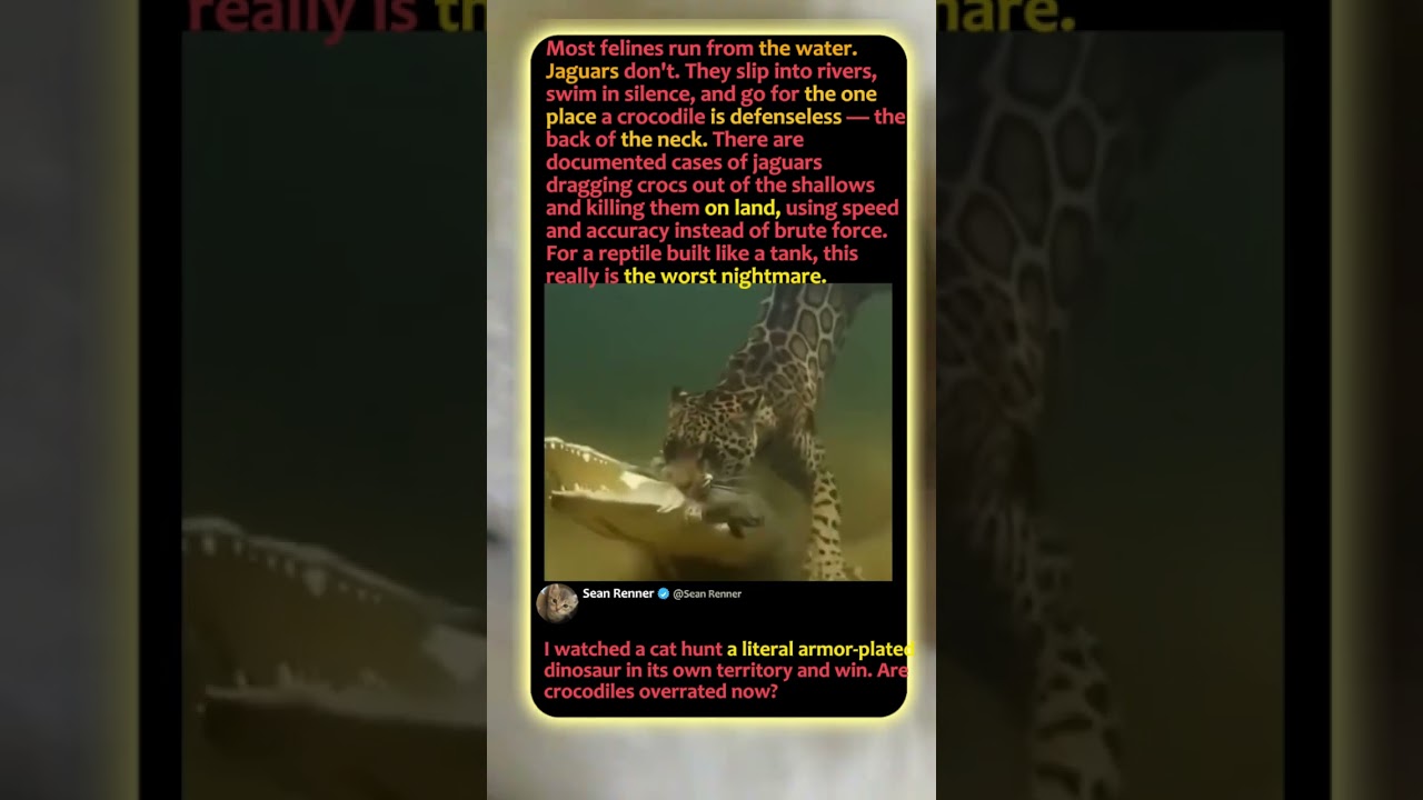 Why Jaguars Hunt CROCODILES For Breakfast! 🐆 #Nature #Wildlife #Predators